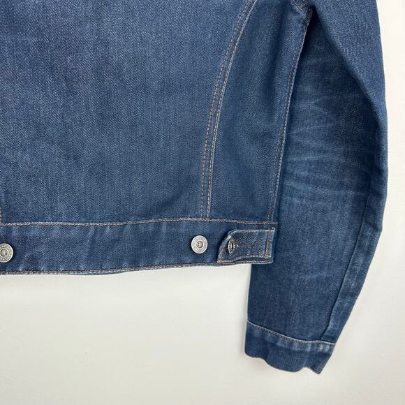 Gap Womens Classic Soft Denim Pockets Button-Up Blue Long Sleeve Jean Jacket XS - Picture 8 of 11